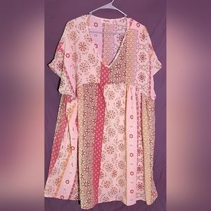 Haptics Size 3x Short Floral Dress